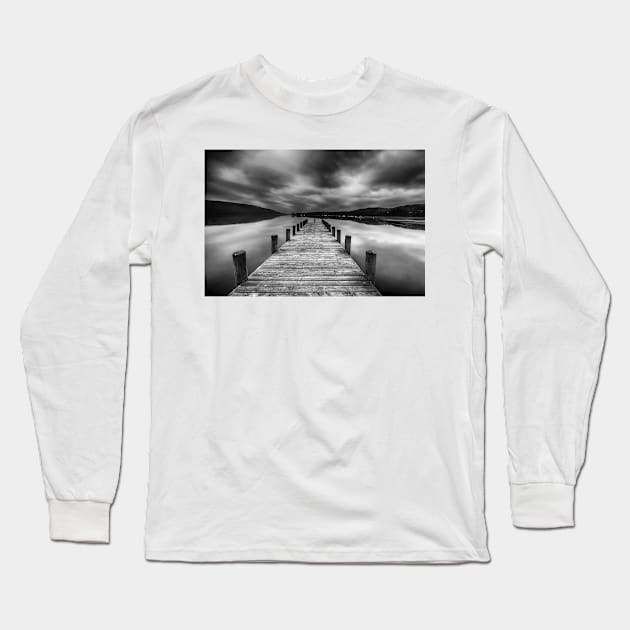 Coniston Water Long Sleeve T-Shirt by StephenJSmith